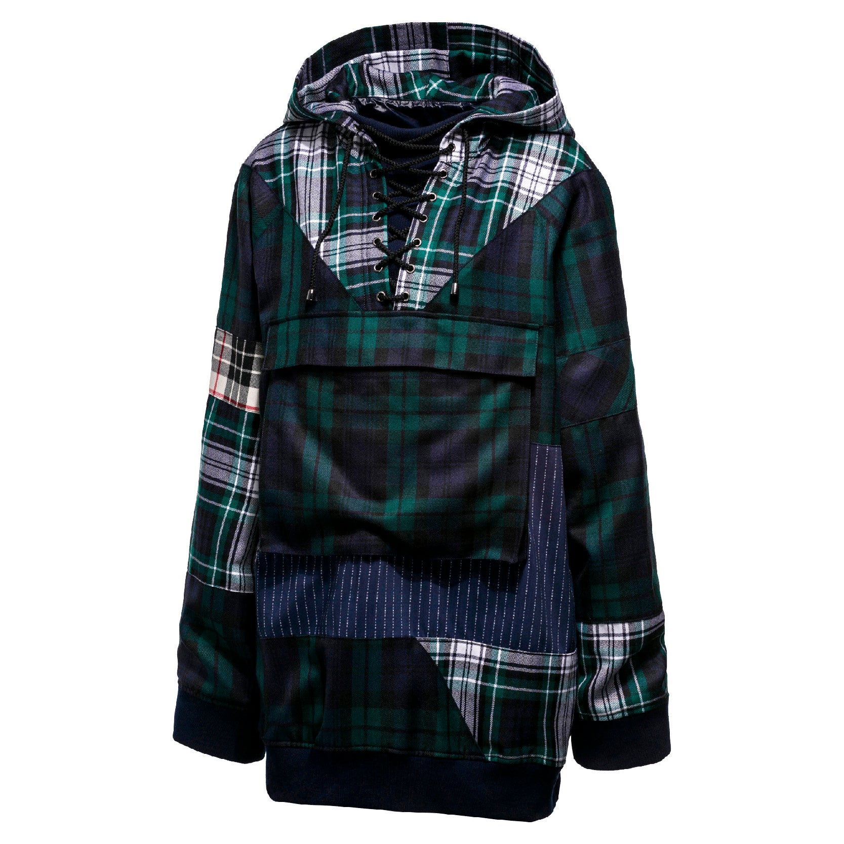 [575841-01] Womens Puma x Fenty by Rihanna Plaid Patched Hood Pullover