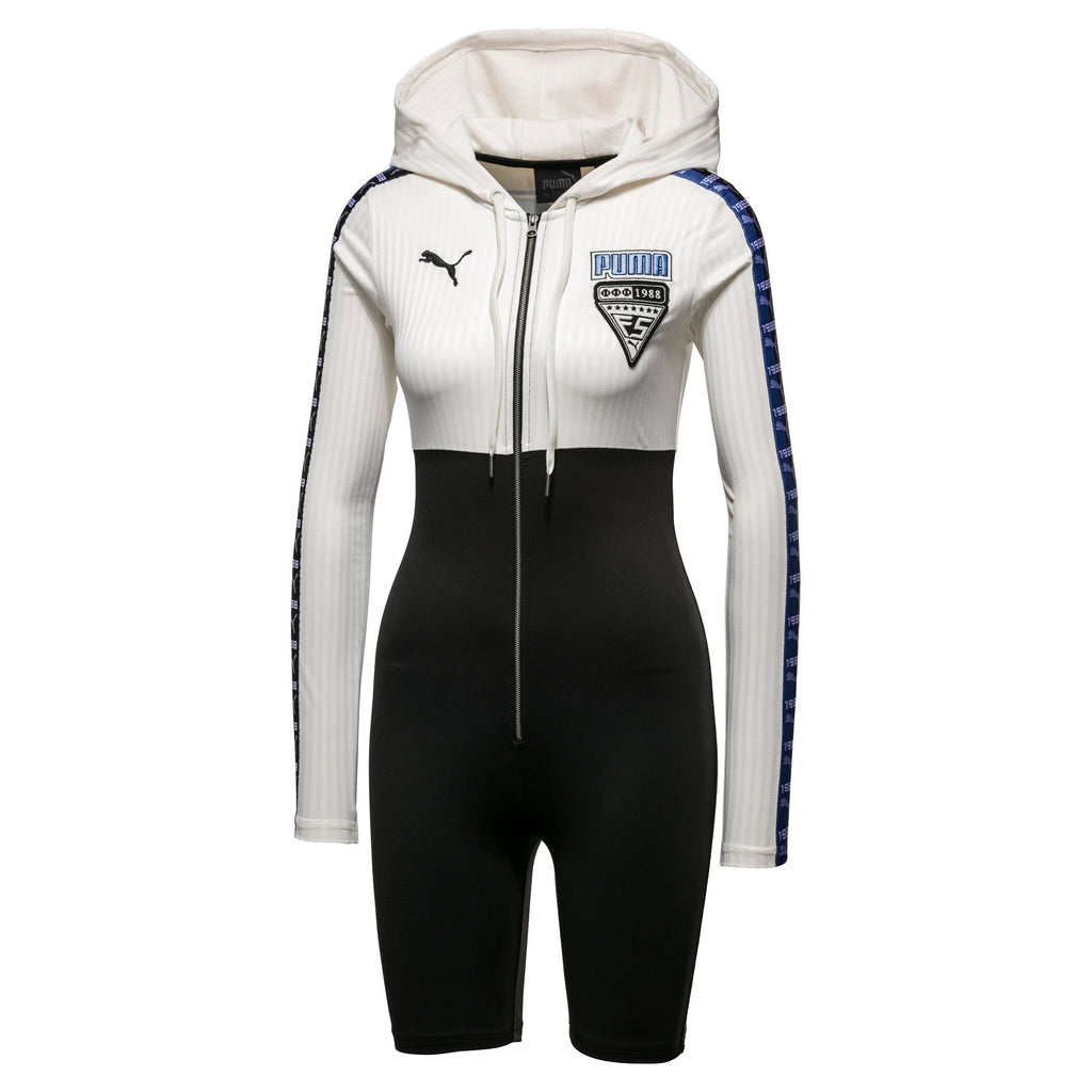 [575790-01] Womens Puma x Fenty by Rihanna Hooded Zip Front Leotard