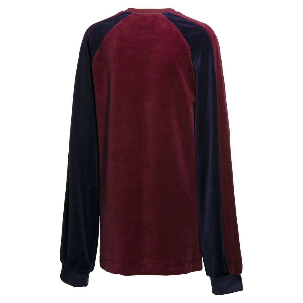[575859-01] Womens Puma x Fenty by Rihanna Velour O/S V-Neck Pullover
