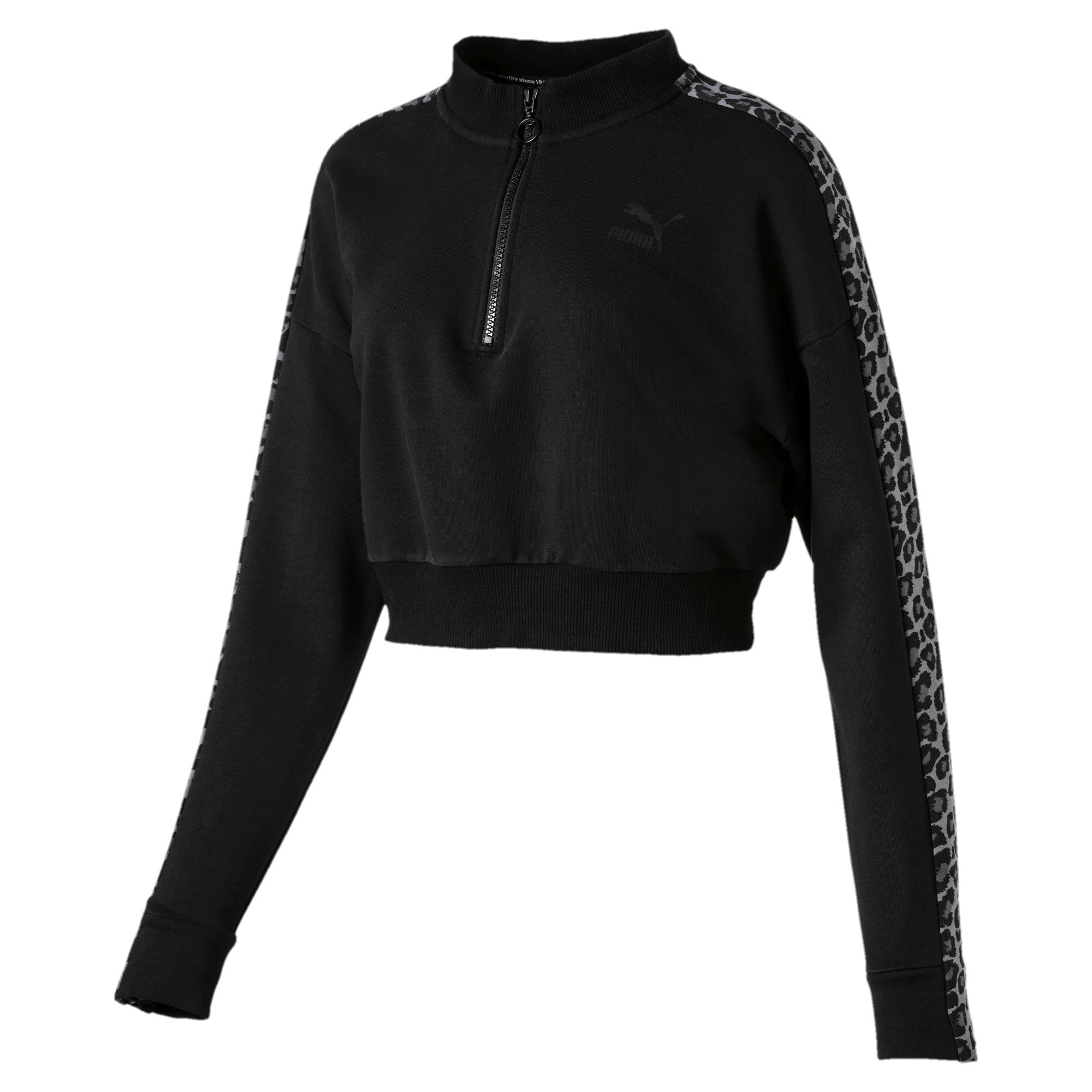 [578468-01] Womens Puma Wild Pack T7 Cropped Crew Tr