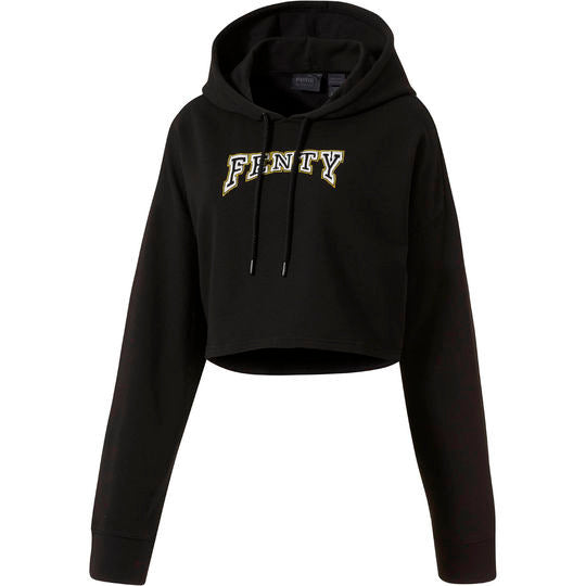 [575836-02] Womens Puma x Fenty by Rihanna Hooded Longsleeve Cropped Sweatshirt