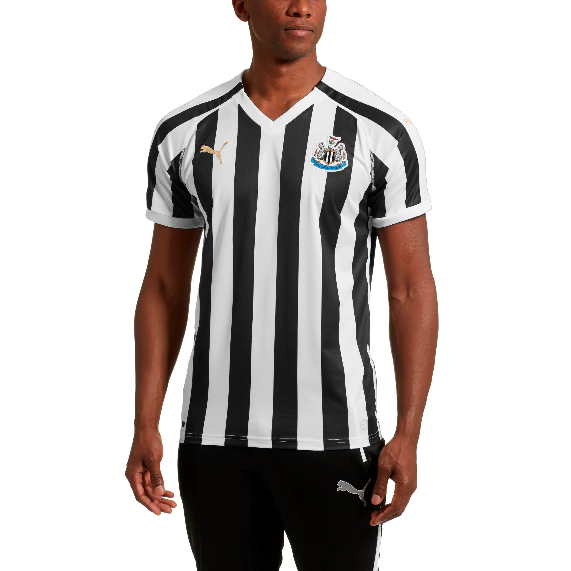 [753802-01] Mens Puma NUFC Home Shirt Replica With Sponsor Log