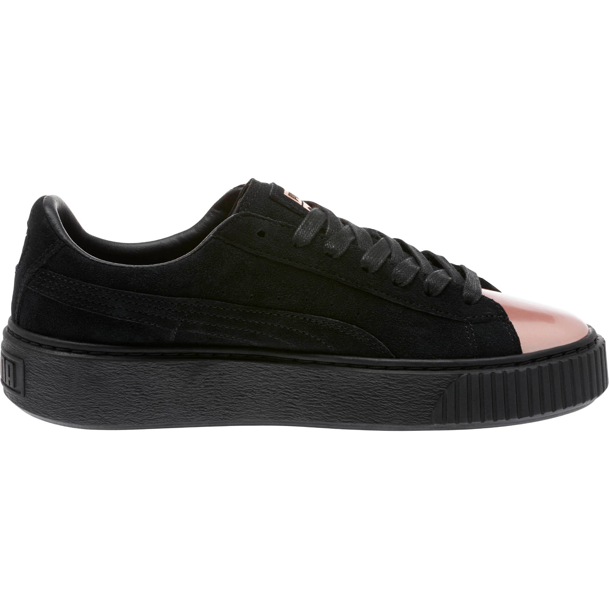 [366382-01] Womens Puma Suede Platform Rose Gold