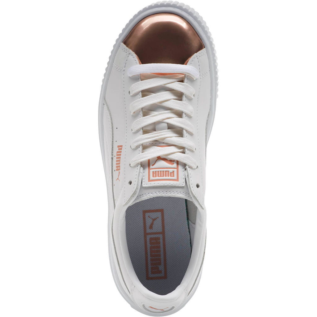 [366169-03] Womens Basket Platform Metallic