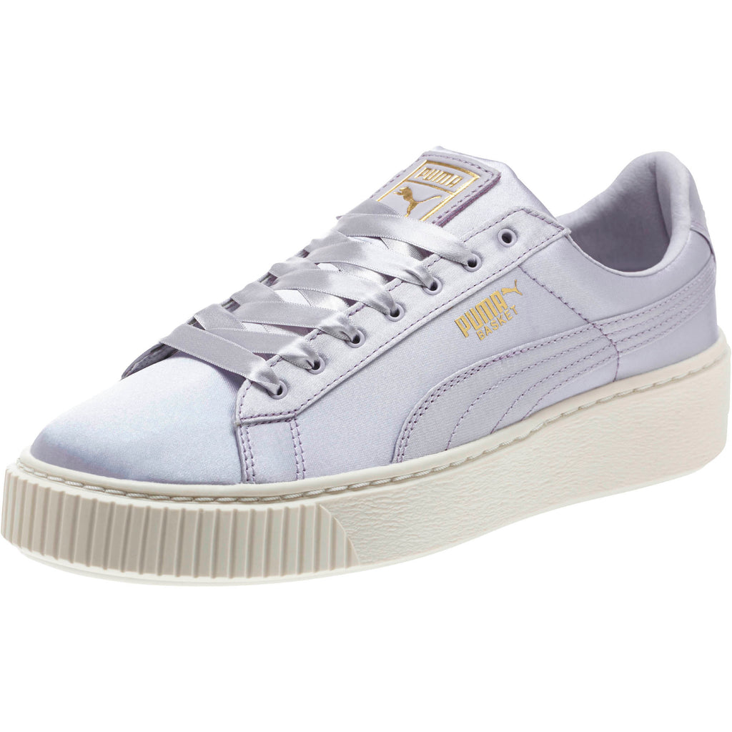 [365719-02] Womens Puma Basket Platform Satin