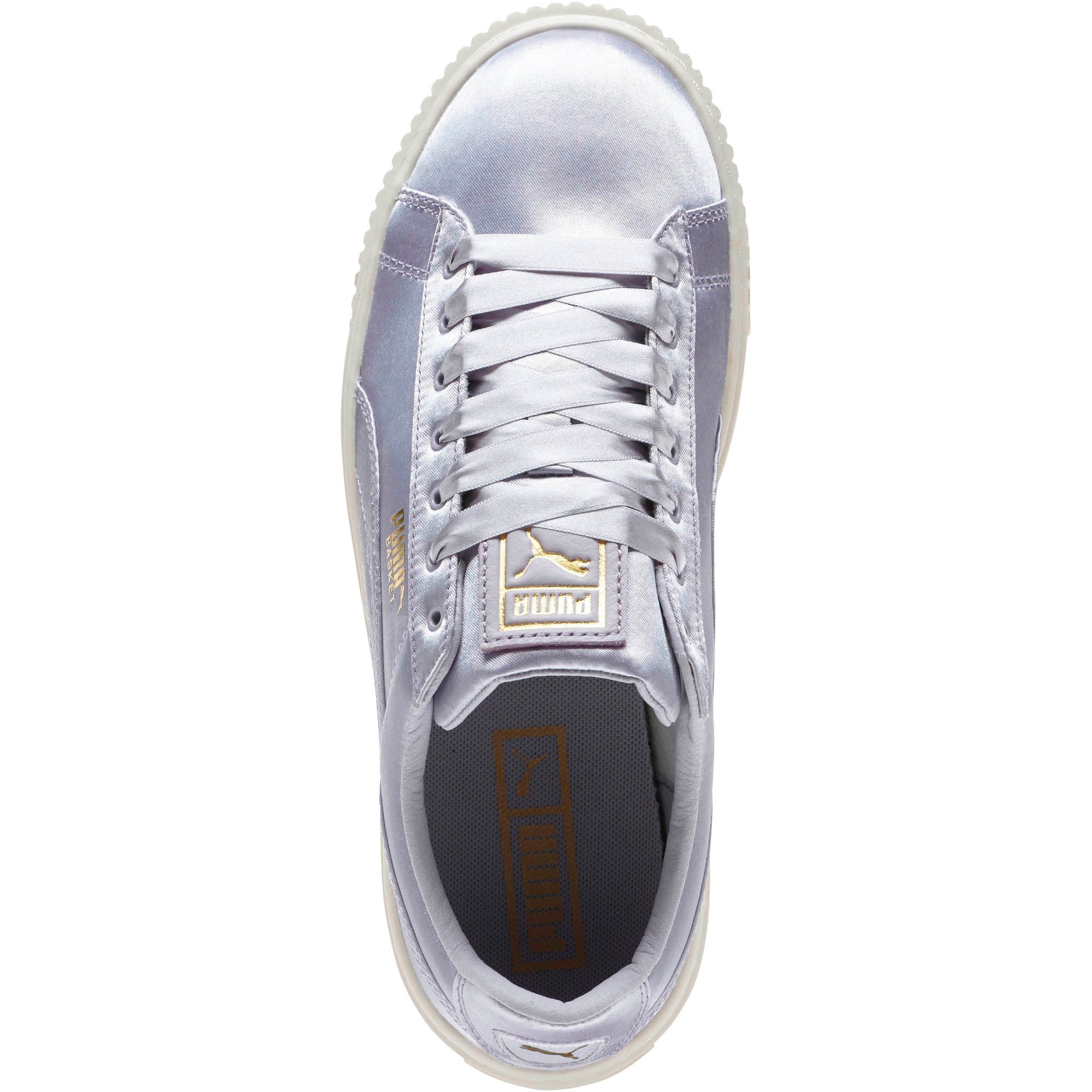 [365719-02] Womens Puma Basket Platform Satin