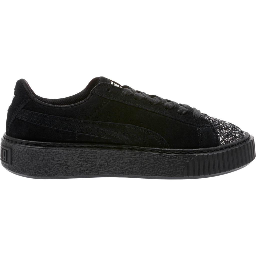 [365866-01] Womens Suede Platform Crushed Gem