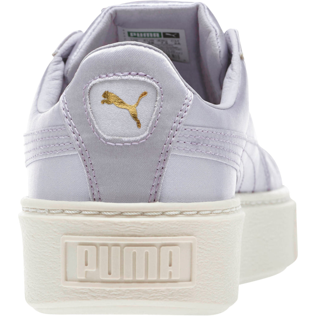 [365719-02] Womens Puma Basket Platform Satin