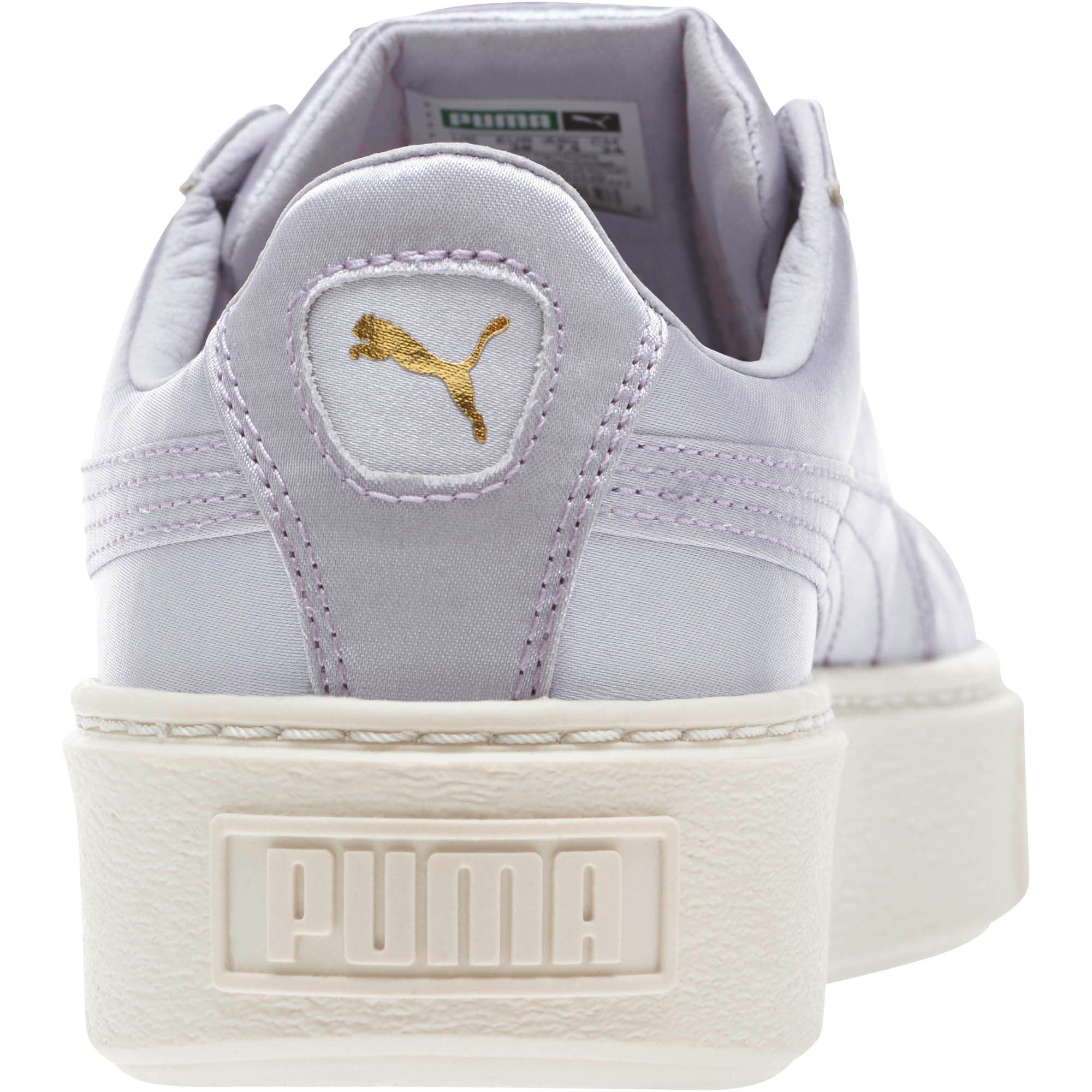 [365719-02] Womens Puma Basket Platform Satin