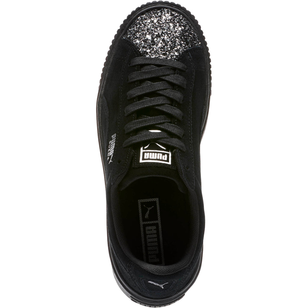 [365866-01] Womens Suede Platform Crushed Gem