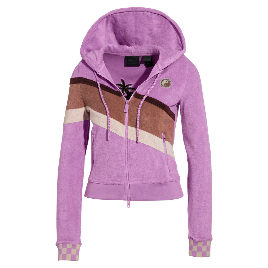 [577320-02] Womens Puma x Fenty by Rihanna Terrycloth Zip-Up Racing Jacket