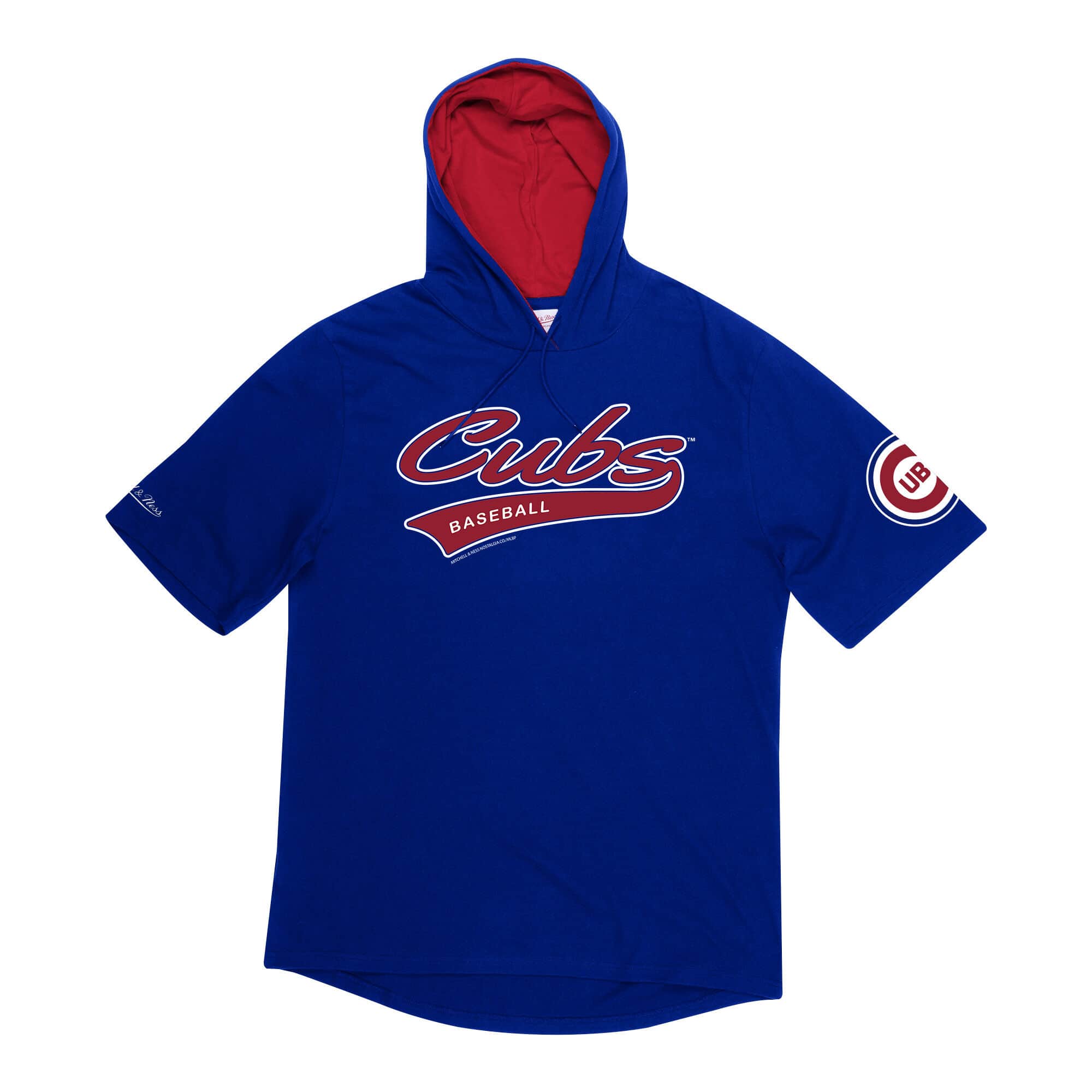 Mens Mitchell & Ness MLB Short Sleeve Hoody Chicago Cubs
