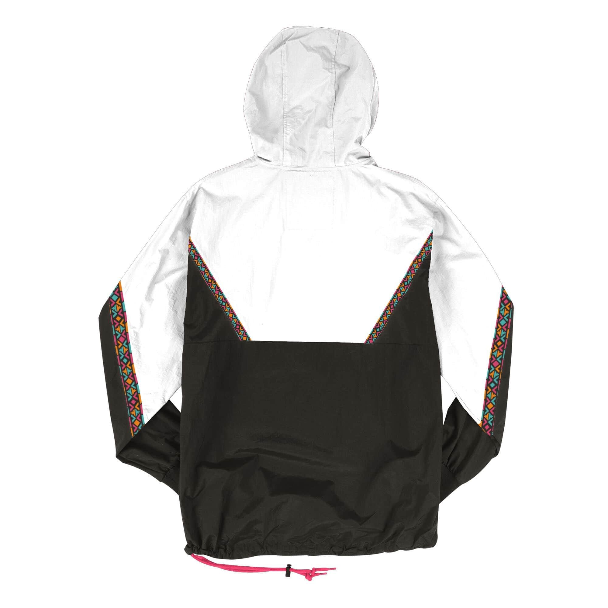 [HFZPMG18020-SASBLCK1] Mens Mitchell & Ness NBA Half Zip Anorak Patterned San Antonio Spurs - sneakAR