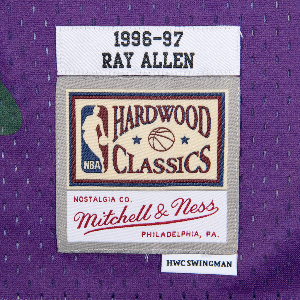Mens Mitchell & Ness NBA Reload Swingman Jersey Bucks 1996 Ray Allen