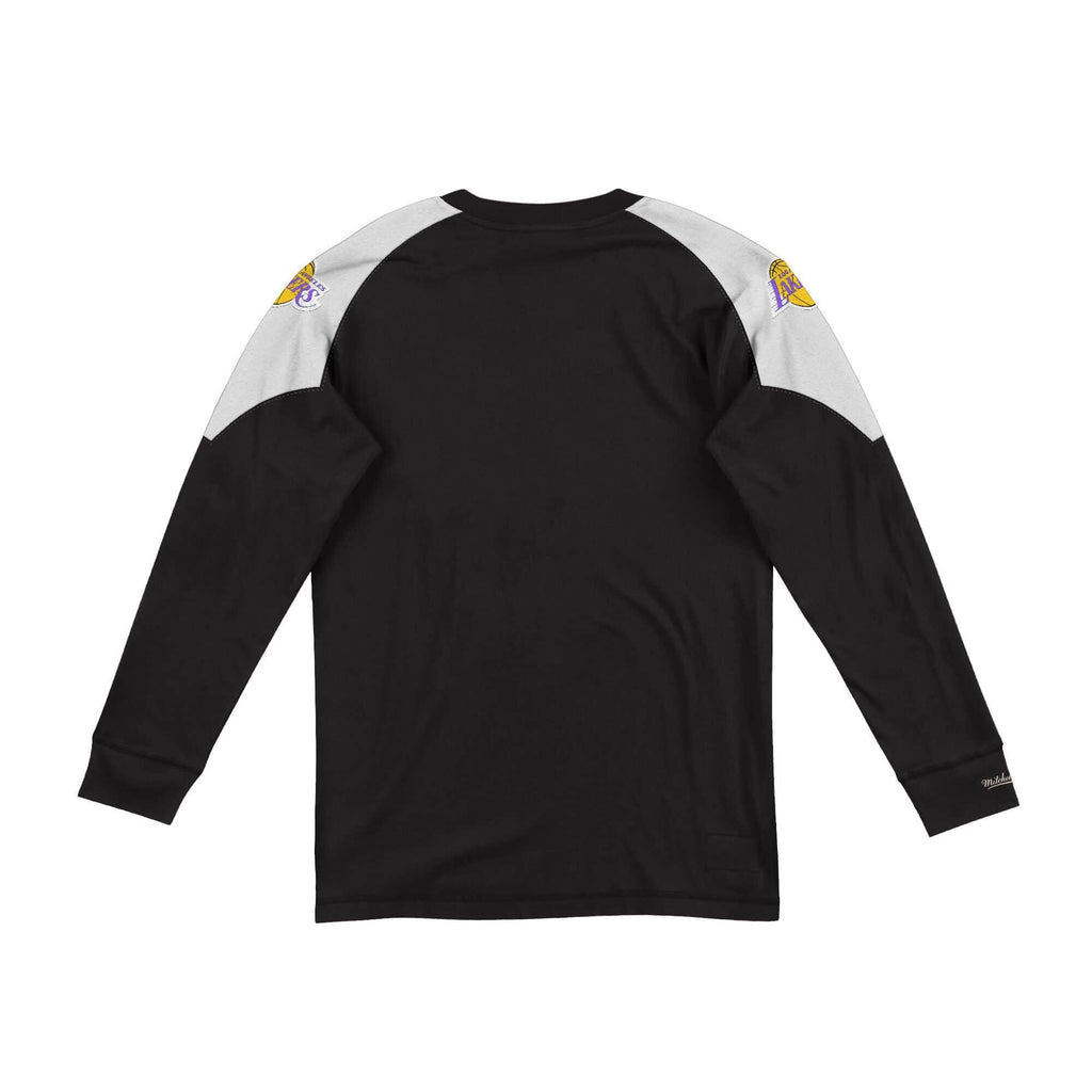 [LNSLDF18022-LALBLCK] Mens Mitchell & Ness NBA Team Inspired Long Sleeve Lakers - sneakAR