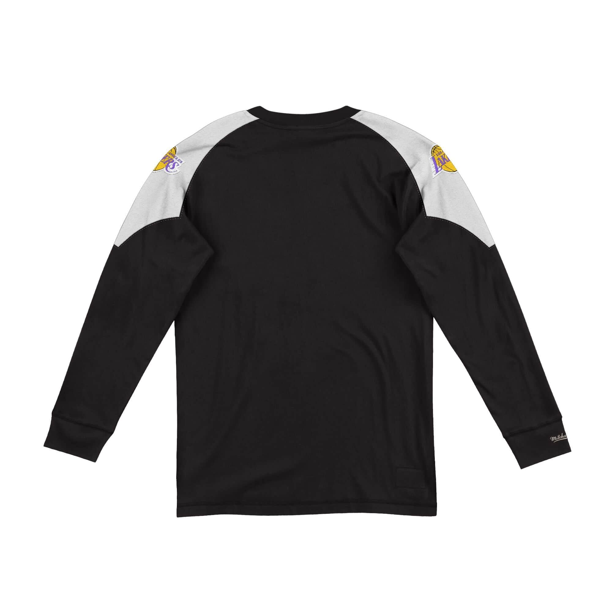 [LNSLDF18022-LALBLCK] Mens Mitchell & Ness NBA Team Inspired Long Sleeve Lakers - sneakAR