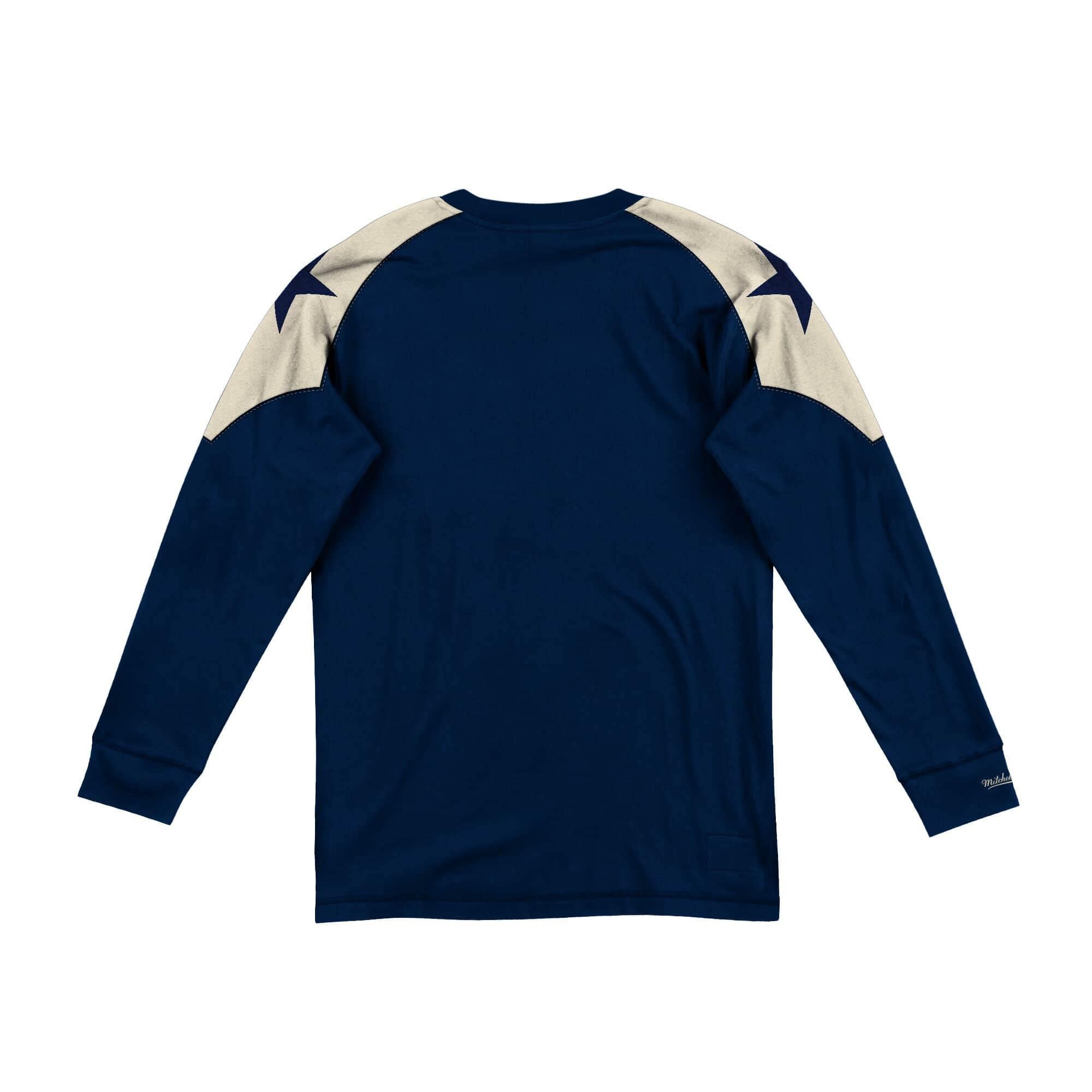 [LNSLDF18030-DCONAVY] Mens Mitchell & Ness NFL Team Inspired Longsleeve Cowboys - sneakAR