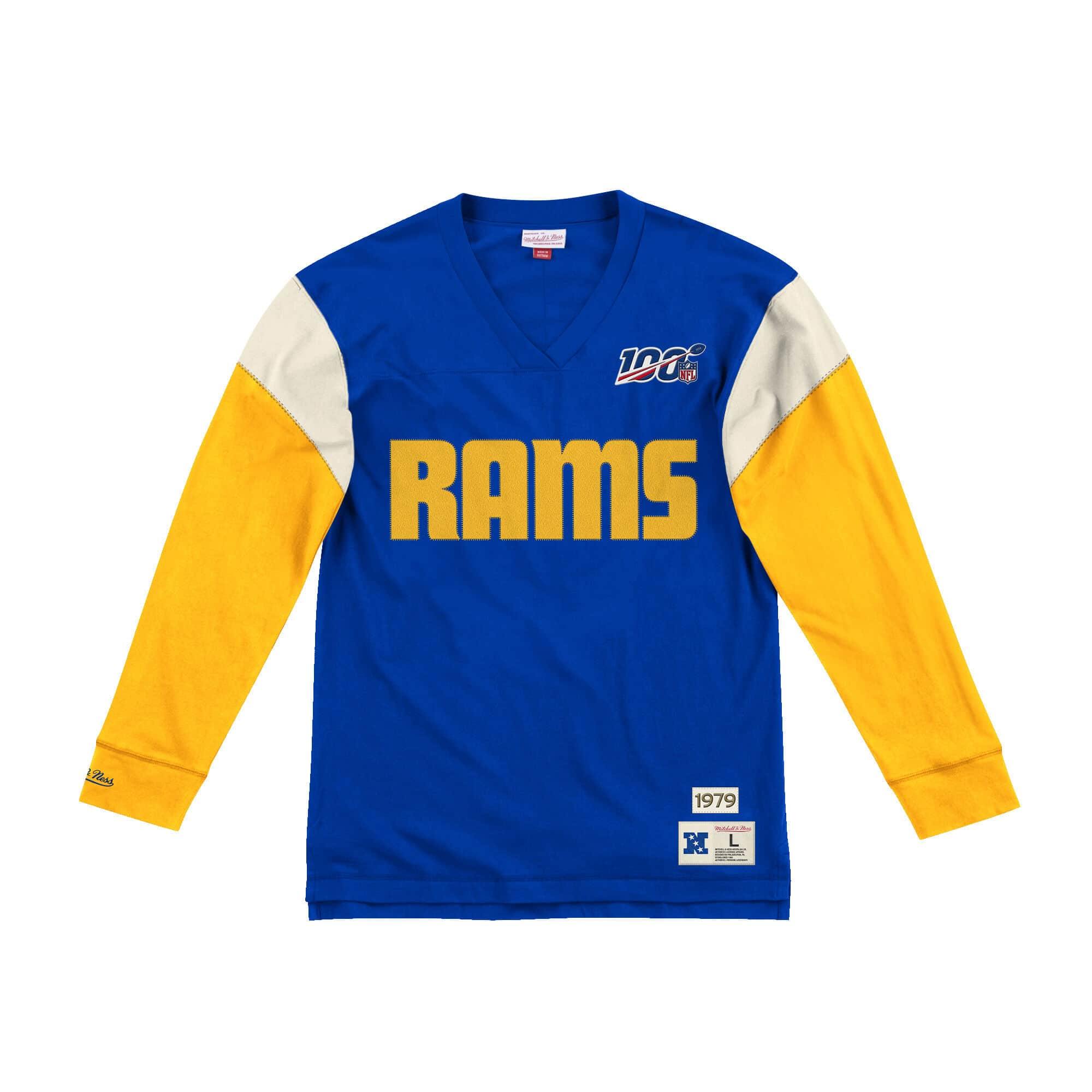 [LNSLDF18030-LARROYA] Mens Mitchell & Ness NFL Team Inspired Longsleeve Rams - sneakAR