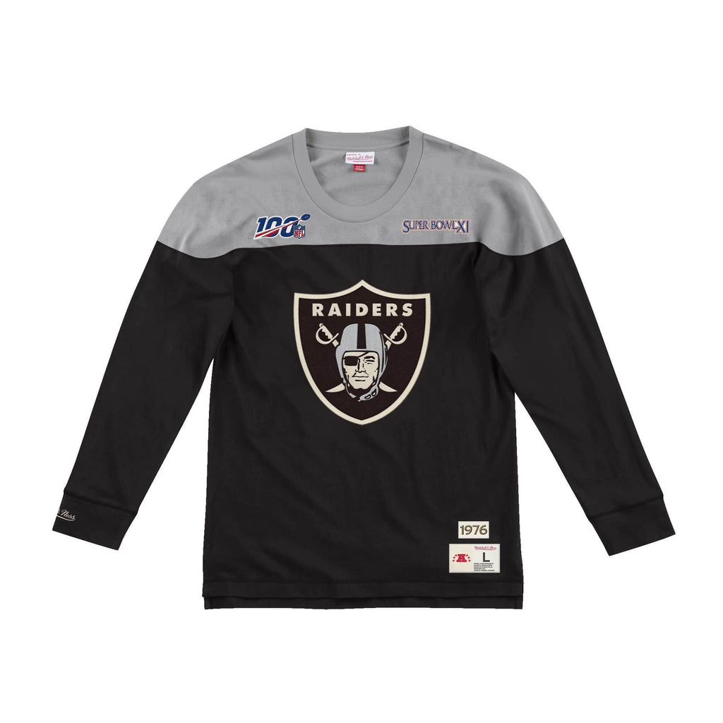 [LNSLDF18030-ORABLCK] Mens Mitchell & Ness NFL Team Inspired Longsleeve Oakland Raiders - sneakAR
