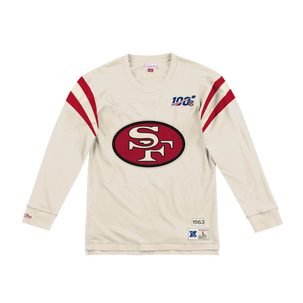 [LNSLDF18030-SF4WHIT] Mens Mitchell & Ness NFL Team Inspired Longsleeve San Francisco 49ers - sneakAR