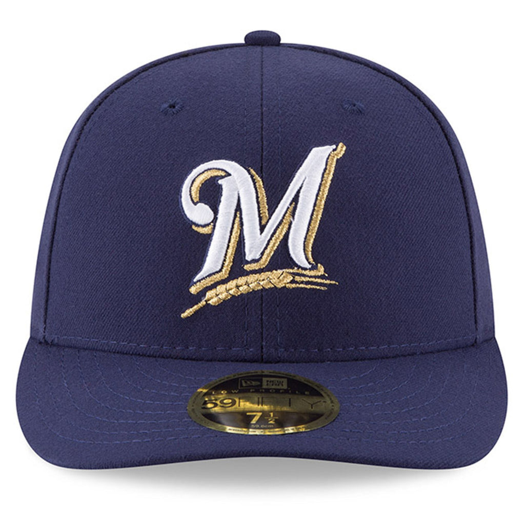 [70360650] Mens New Era MLB Milwaukee Brewers 2017 Low Profile Authentic 5950