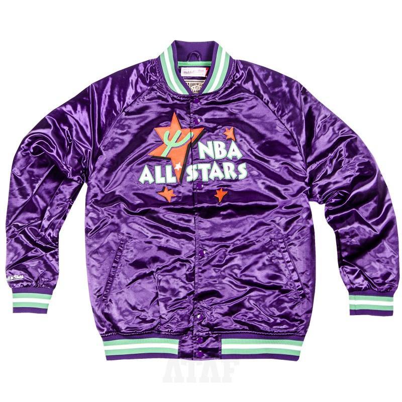 [STJKMG18013-ASGPURP95] Mens Mitchell & Ness NBA Lightweight Satin Jacket All Star 1995 - sneakAR