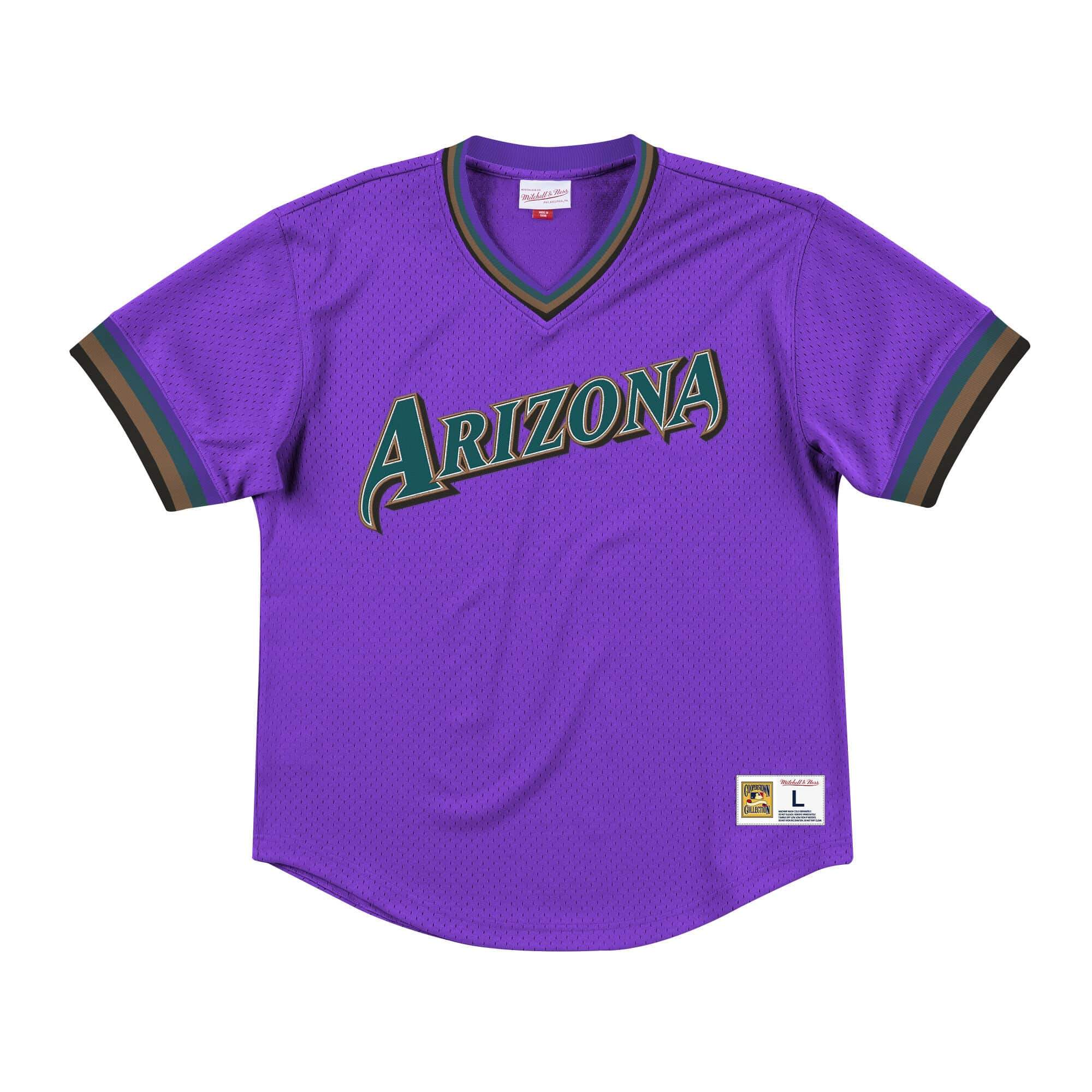 Mens Mitchell & Ness MLB Mesh V-Neck Arizona Diamondbacks