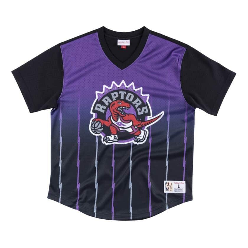 [MSPOMG18044-TRAPTBK] Mens Mitchell & Ness NBA Game Winning Shot Mesh V-Neck Toronto Raptors - sneakAR