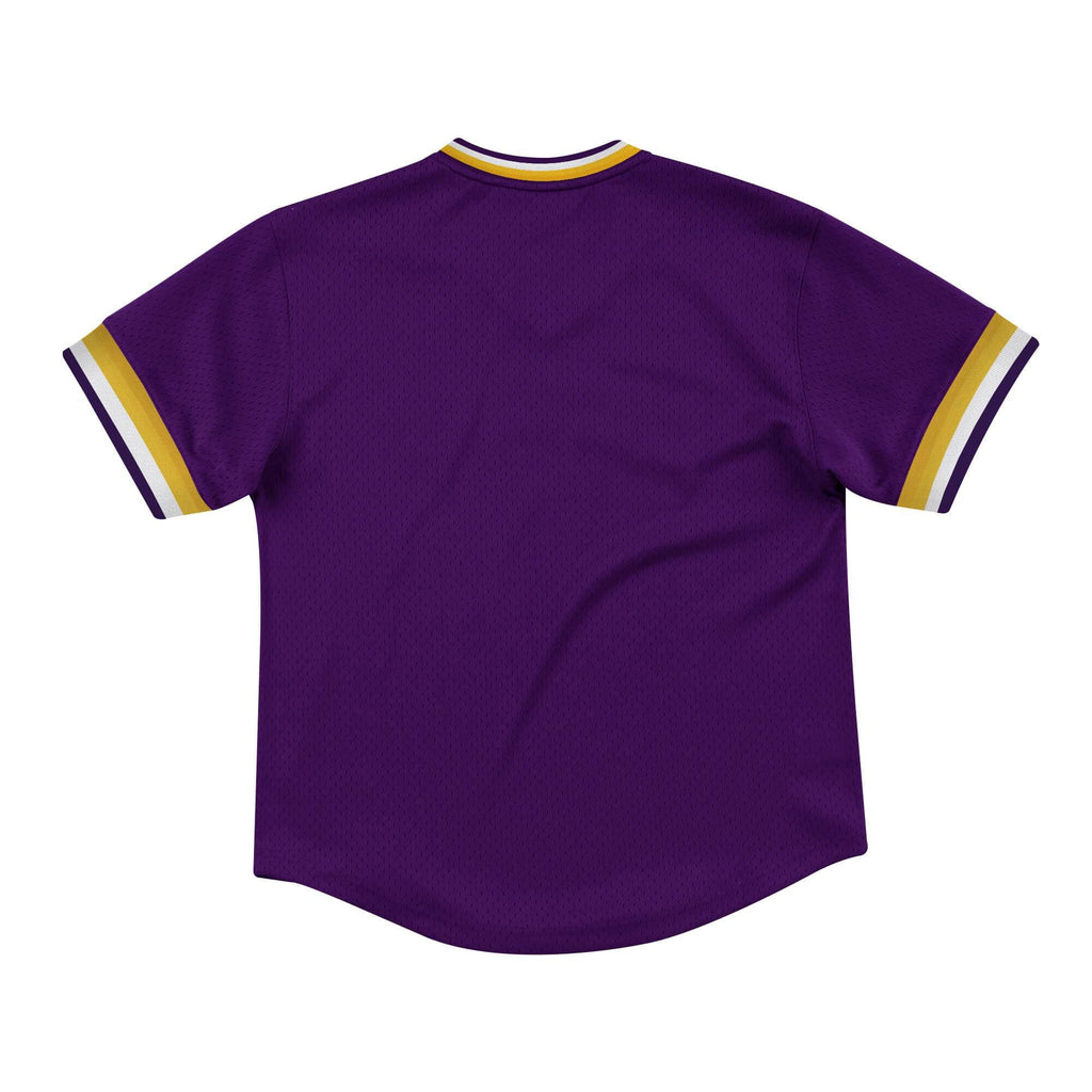 [MSPOMG18058-LALPURP] Mens Mitchell & Ness NBA Special Script Mesh V-Neck Los Angeles Lakers - sneakAR