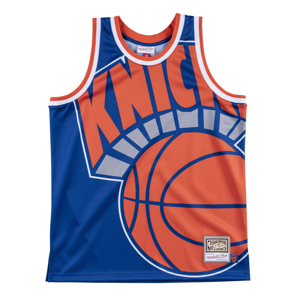 Mens Mitchell & Ness NBA Big Face Fashion Jersey New York Knicks