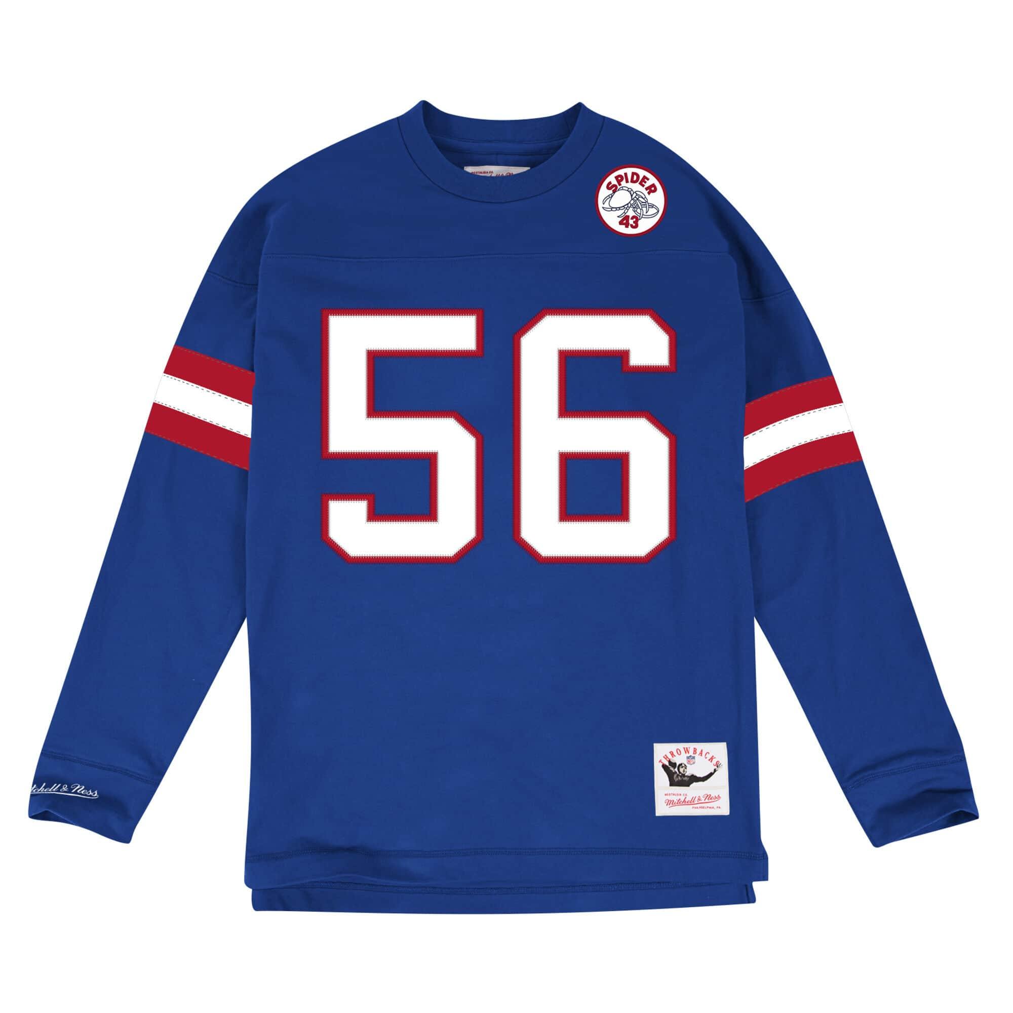 [NNLSMG18064-NYGROYA86LTA] Mens Mitchell & Ness NFL Name & Number Longsleeve New York Giants 86 Lawrence Taylor - sneakAR
