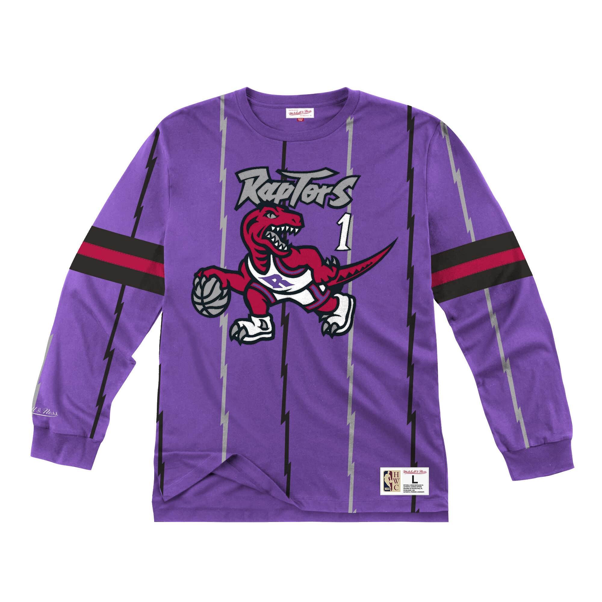 Mens Mitchell & Ness NBA Long Sleeve Toronto Raptors 98 Tracy McGrady - sneakAR
