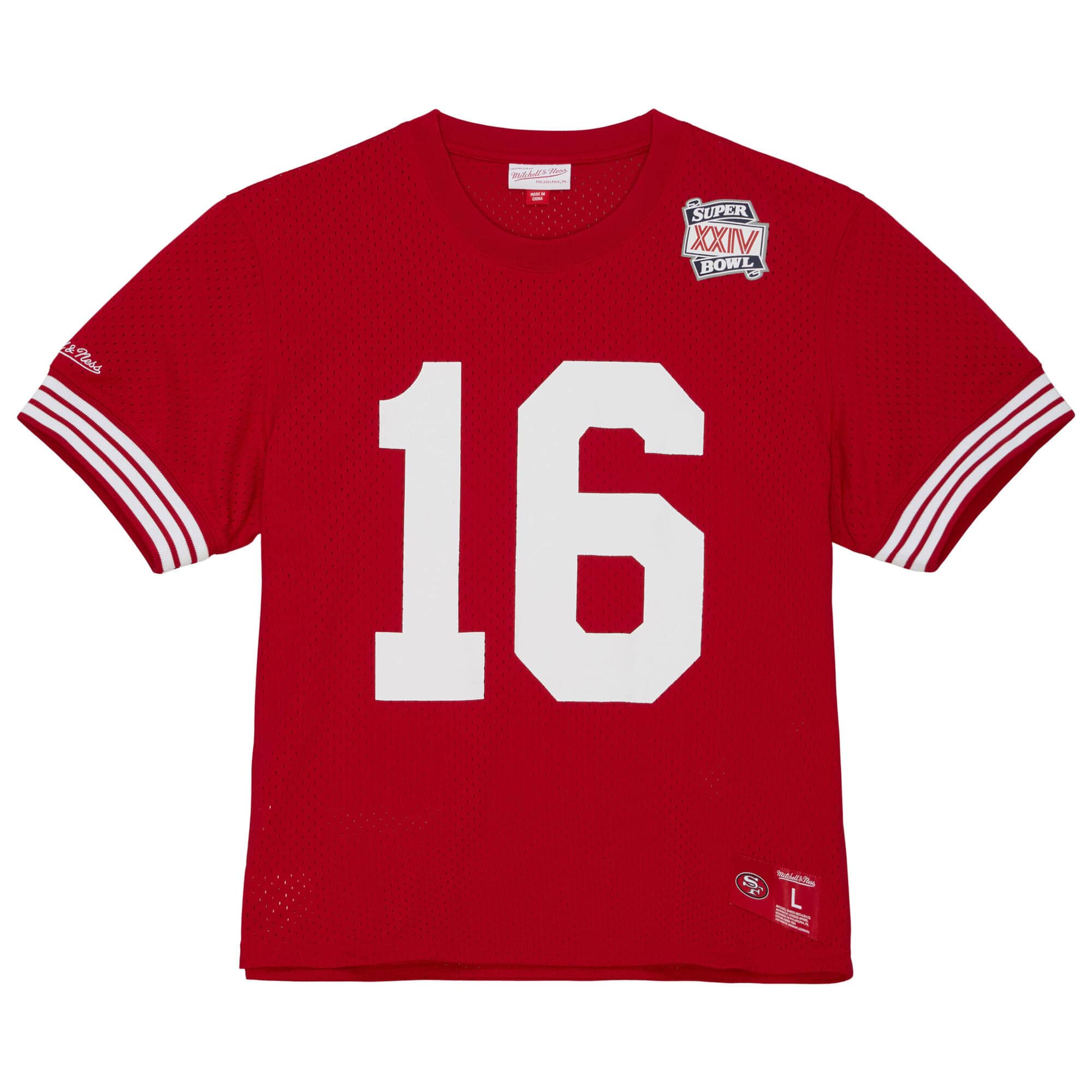 MITCHELL & NESS NFL N&N MESH CREWNECK SAN FRANCISCO 49ERS 1990 JOE MONTANA