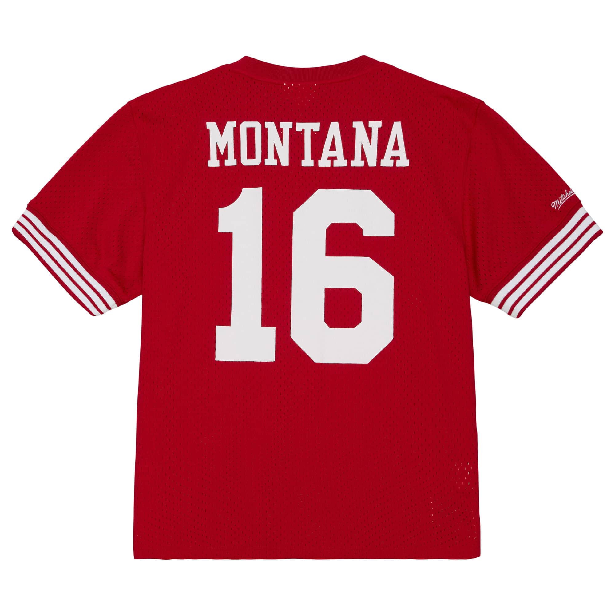 MITCHELL & NESS NFL N&N MESH CREWNECK SAN FRANCISCO 49ERS 1990 JOE MONTANA