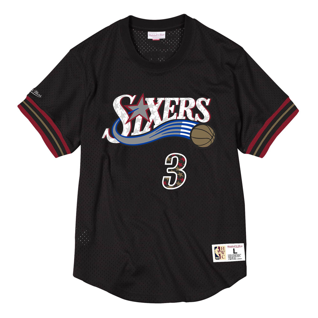 MITCHELL & NESS NBA N&N MESH CREWNECK PHILADELPHIA 76ERS 2001 ALLEN IVERSON