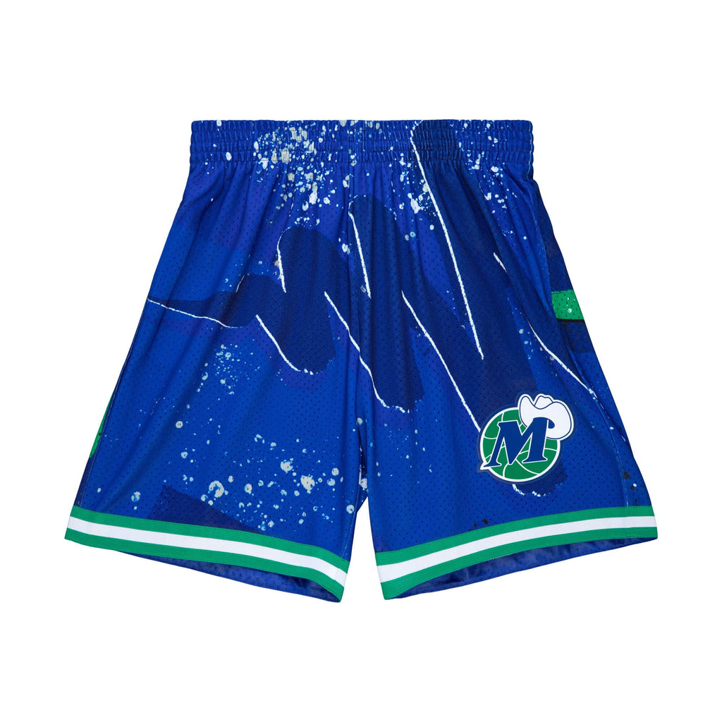 Mens Mitchell & Ness NBA HYPER HOOPS SWINGMAN SHORTS- DALLAS MAVERICKS 1998