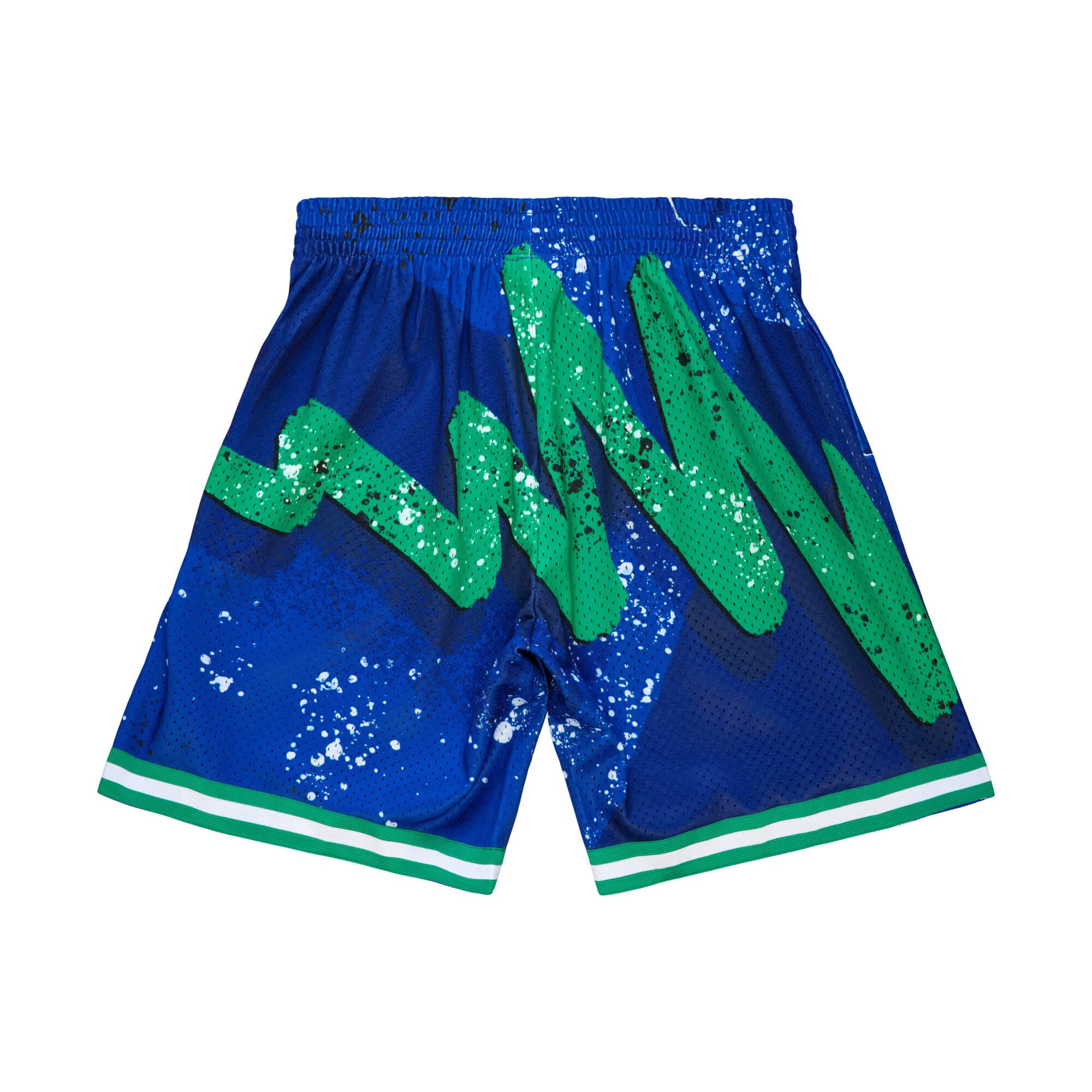 Mens Mitchell & Ness NBA HYPER HOOPS SWINGMAN SHORTS- DALLAS MAVERICKS 1998