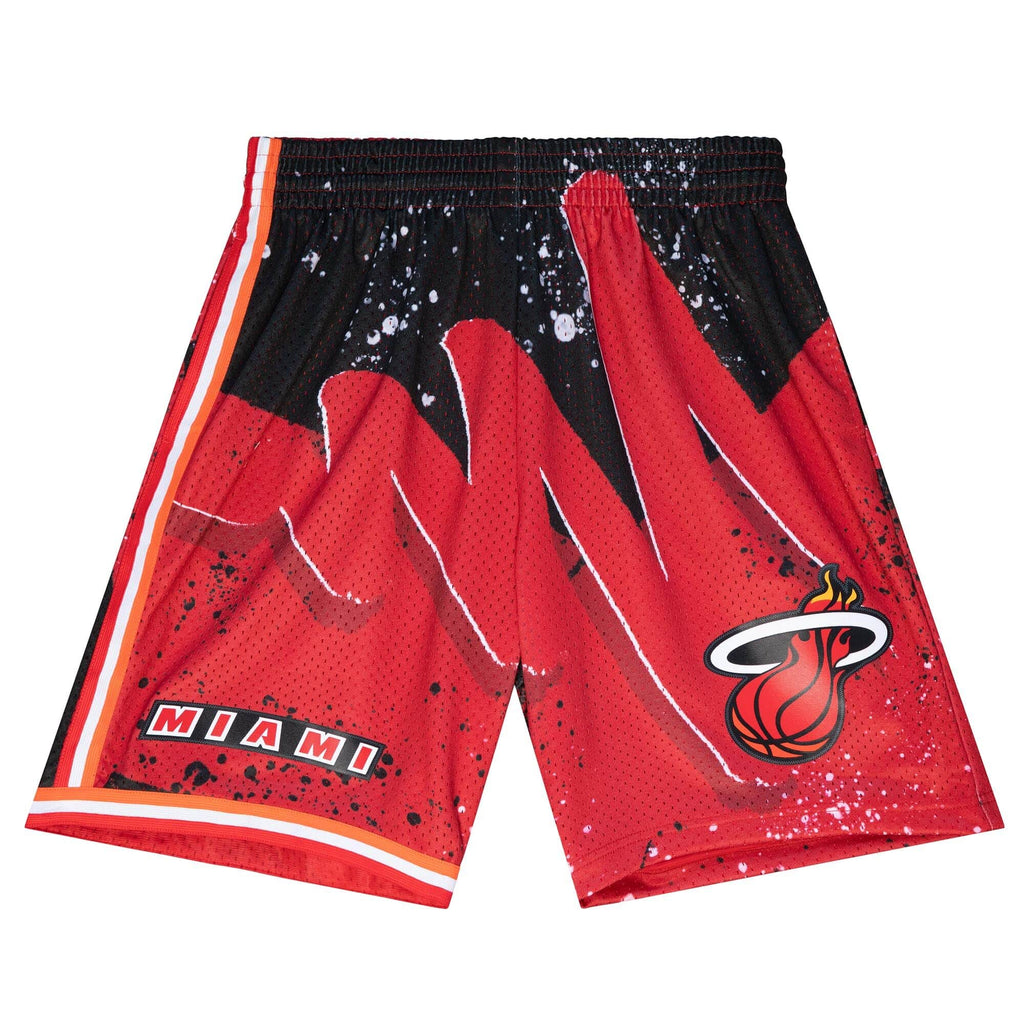 Mens Mitchell & Ness NBA HYPER HOOPS SWINGMAN SHORTS - MIAMI HEAT 1996