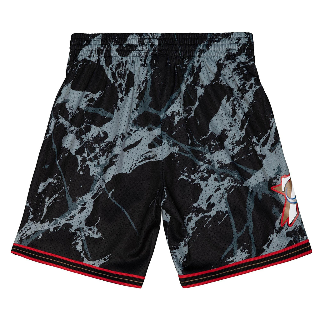 MITCHELL & NESS NBA TEAM MARBLE SWINGMAN SHORTS PHILADELPHIA 76ERS 2000