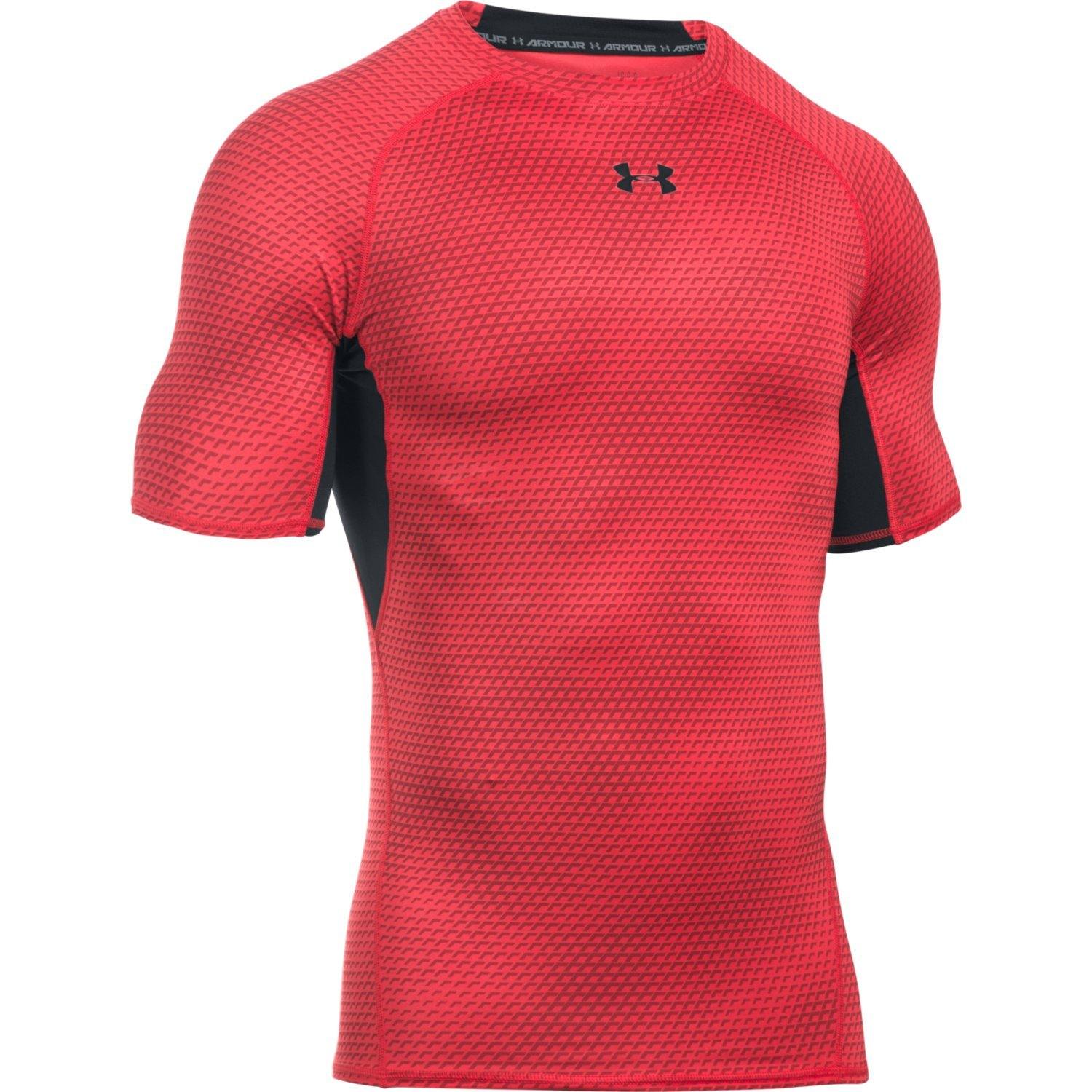[1257477-602] Mens Under Armour HeatGear Armour Printed Short Sleeve Compression Shirt - sneakAR