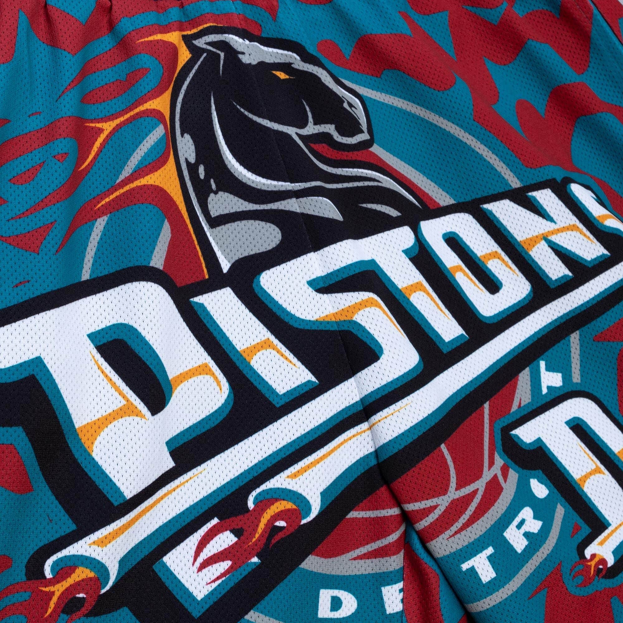 MITCHELL & NESS NBA JUMBOTRON 2.0 SUBLIMATED SHORTS DETROIT PISTONS