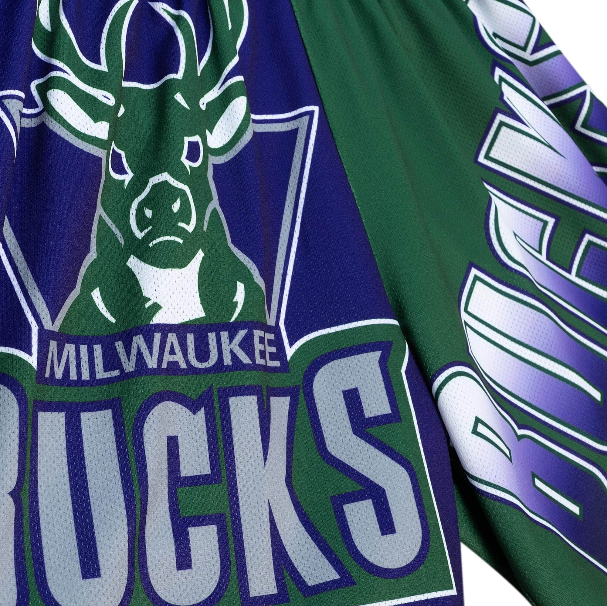 MITCHELL & NESS NBA BIG FACE FASHION SHORTS 5.0 MILWAUKEE BUCKS