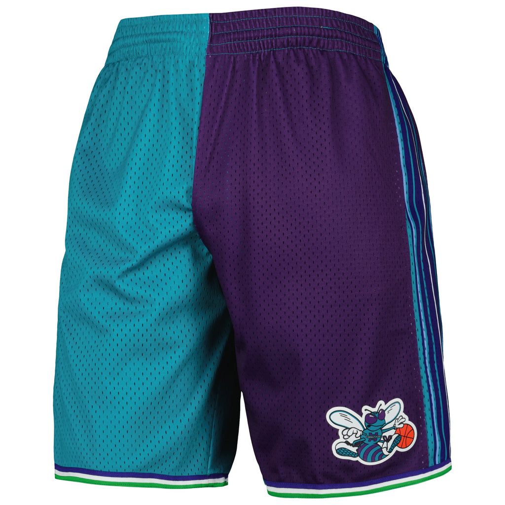 MITCHELL & NESS NBA SPLIT SWINGMAN SHORTS CHARLOTTE HORNETS 1999