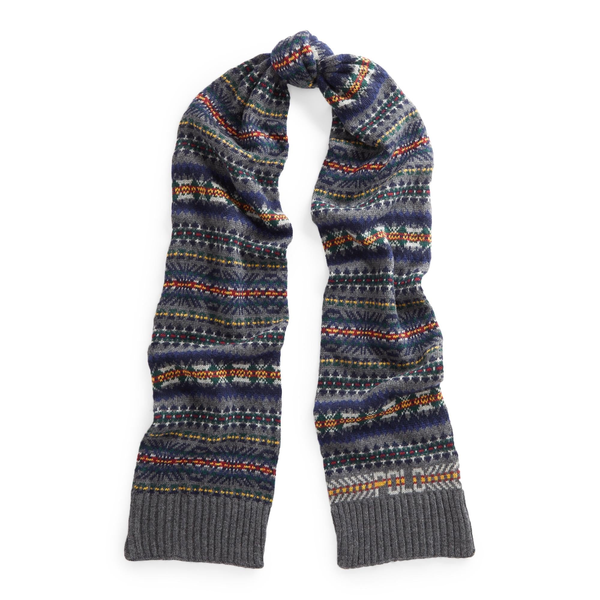 [PC0631-015] Mens Polo Ralph Lauren Fair Isle Scarf