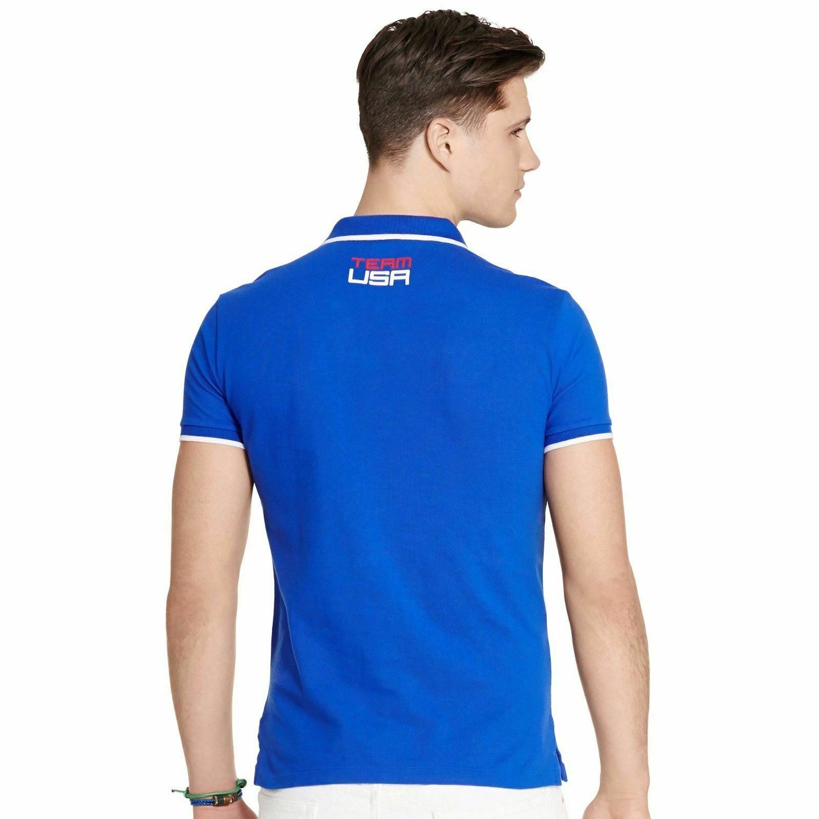 [889697924550] Mens Polo Ralph Lauren Mens Team USA 2016 Olympics Basic Mesh Polo
