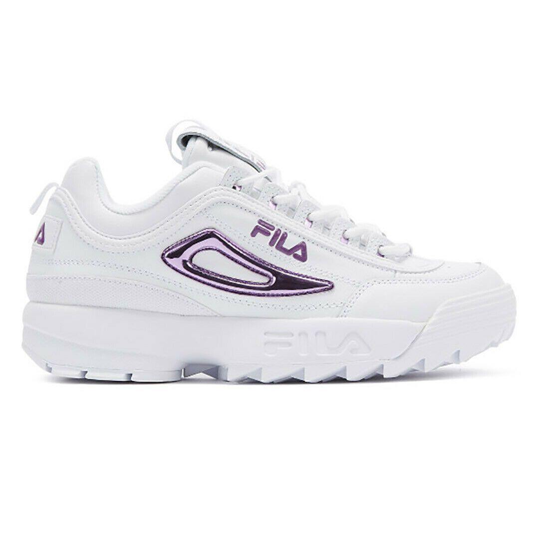 [5FM00702-153] Womens Fila Disruptor II Metallic Accent - sneakAR