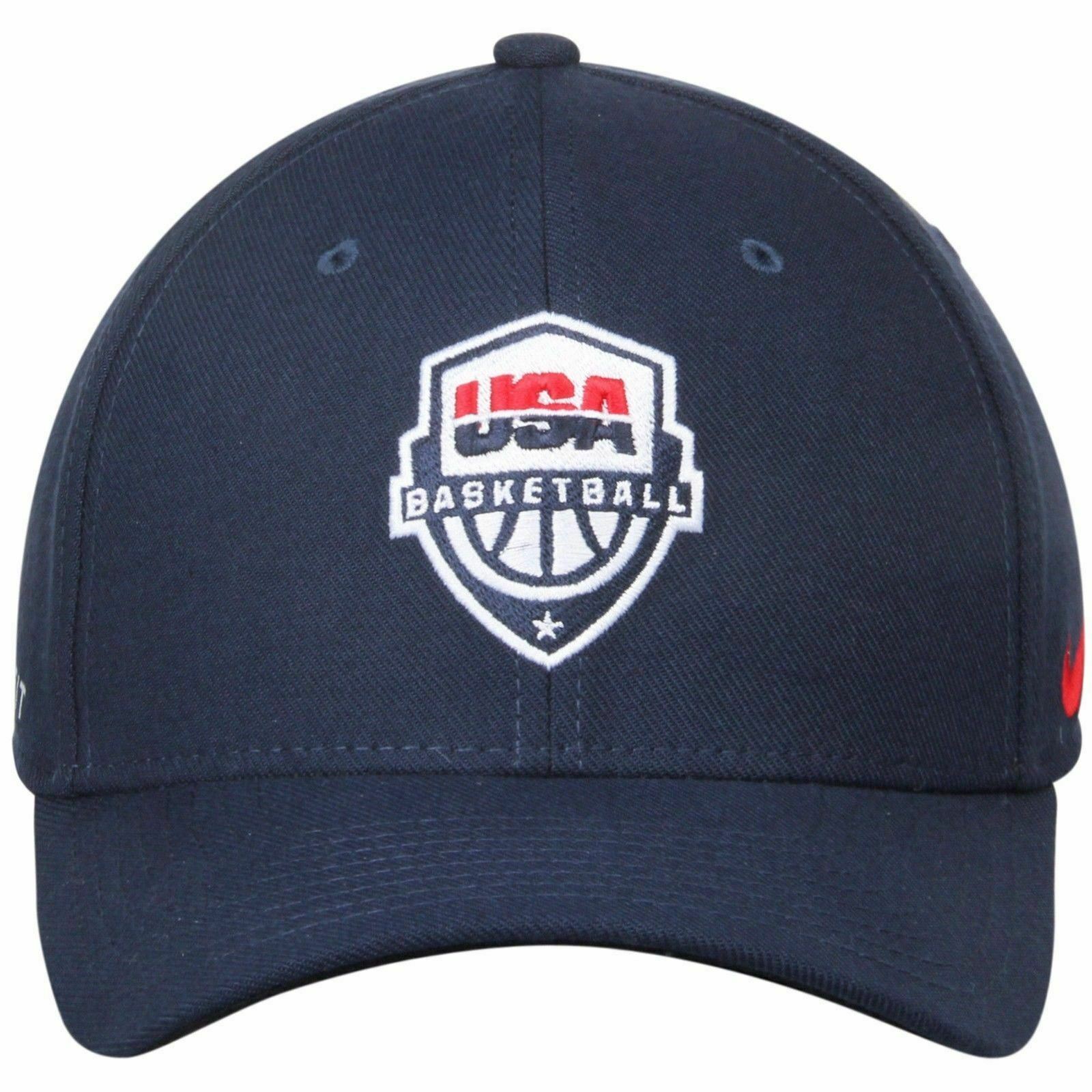 [885840029592 S/M] Mens Nike USA Basketball Swoosh Flex Hat
