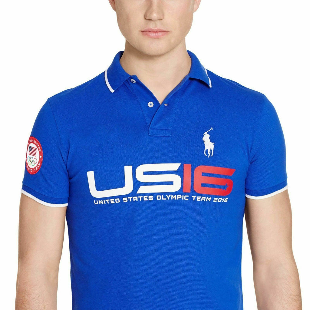 [889697924550] Mens Polo Ralph Lauren Mens Team USA 2016 Olympics Basic Mesh Polo