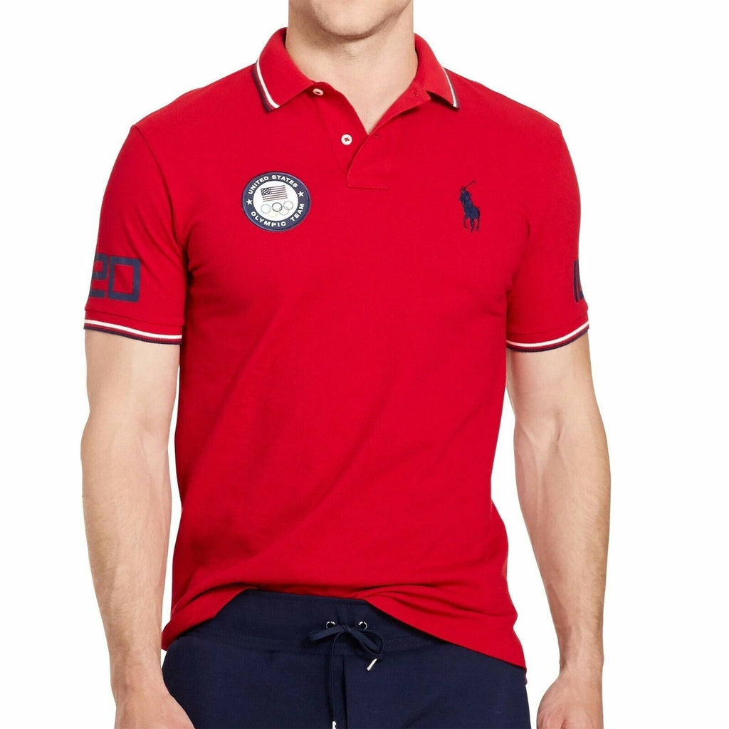 [889697924376] Mens Polo Ralph Lauren Mens Team USA 2016 Olympics Basic Mesh Polo