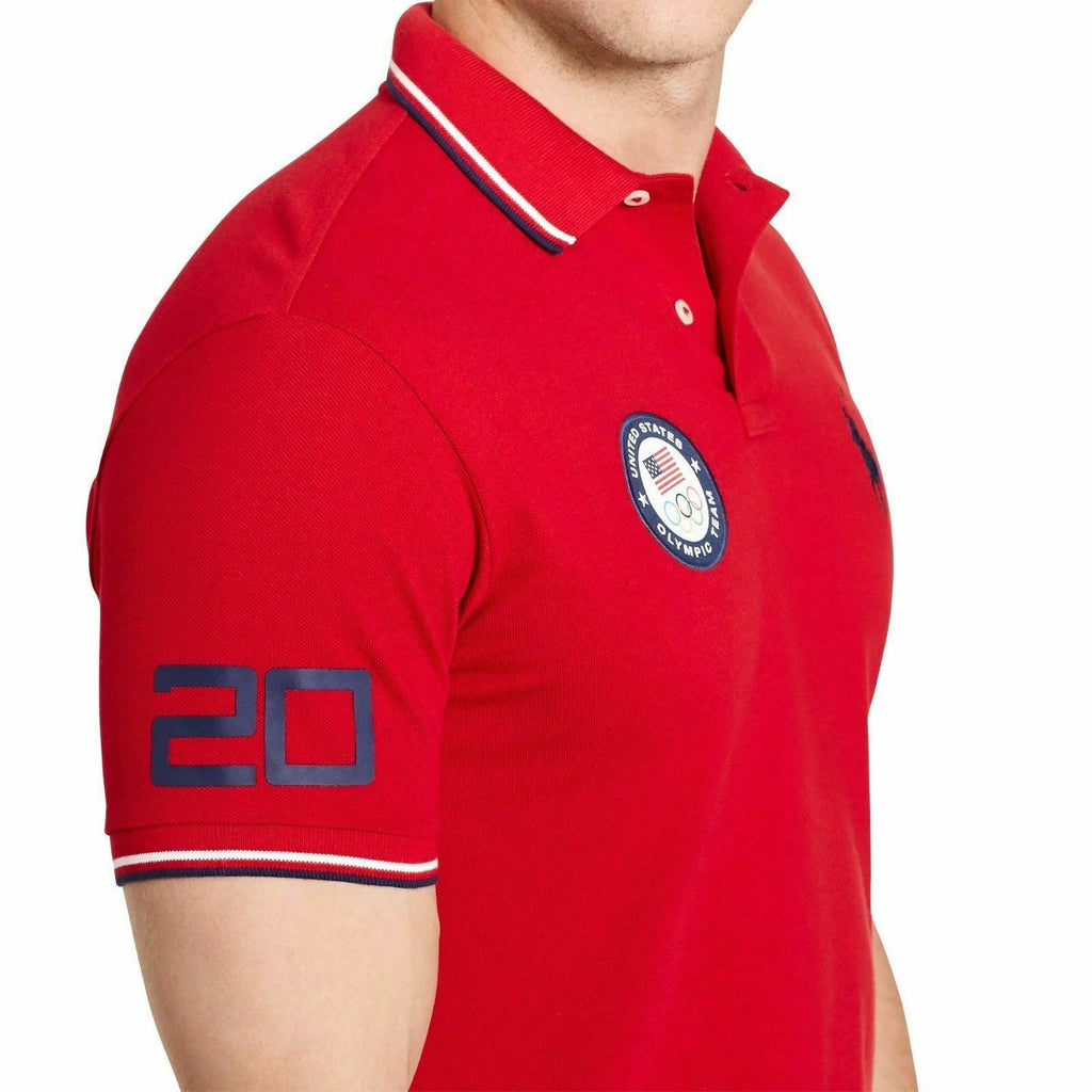 [889697924376] Mens Polo Ralph Lauren Mens Team USA 2016 Olympics Basic Mesh Polo